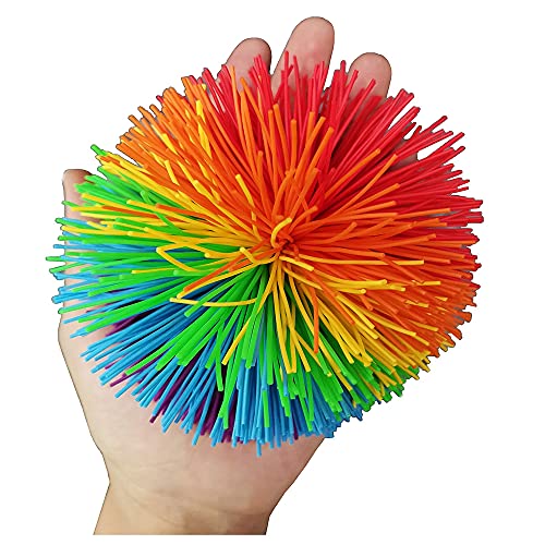 2 Packs Colorful Super Silicone Big Ball 4.7 inches, Monkey String Balls Koosh Balls Sensory Fidget Set,Rainbow Pom Ball, Colorful Bouncy Ball ,Stress Ball, Sensory Balls | The Storepaperoomates Retail Market - Fast Affordable Shopping