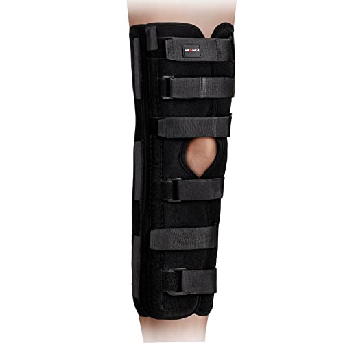 NEENCA Knee Immobilizer, 3-Panel Knee Brace with Internal Sponge Padding, Medical Full Leg Brace/Stabilizer—Straight Support Splint for Knee Fractures,Meniscus Tear,Arthritis,Injury & Surgery Recovery