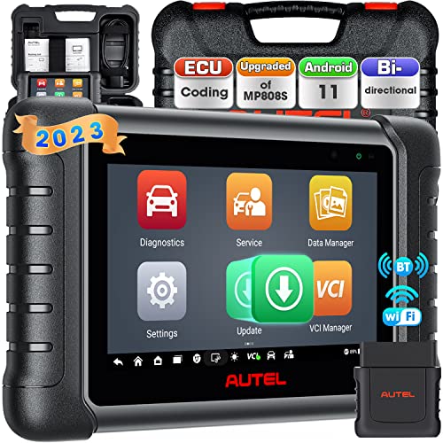 Autel Scanner MaxiPRO MP808BT PRO with Android 11.0, 2023 Advanced ECU Coding Diagnostic Scan Tool, Upgraded of MP808S/ MP808BT/ MS906/ MS906BT, 30+ Service, Active Tests, Full Diagnosis, FCA AutoAuth