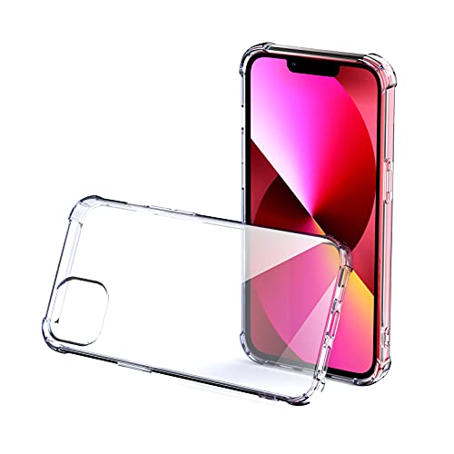Aukvite Compatible with iPhone 13 Case, Anti-Fall Crystal Clear Case Designed for iPhone 13 Cover Soft TPU Case with 4 Corners Shockproof Protective Slim Thin Cover 6.1 inch 2021 (Clear)