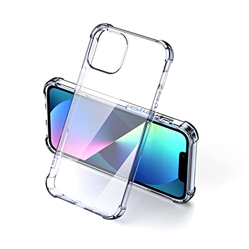 Aukvite Compatible with iPhone 13 Mini Case, Anti-Fall Crystal Clear Case Designed for iPhone 13 Mini Cover TPU Case with 4 Corners Shockproof Protective Slim Thin Cover 5.4 inch 2021 (Clear)