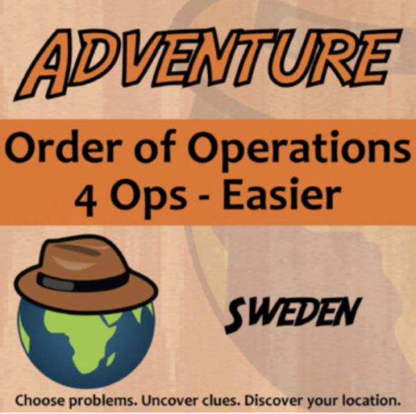 Adventure – Order of Operations, 4 Operations (Easier), Sweden – Knowledge Building Activity