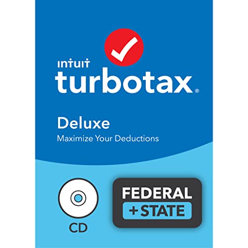 TurboTax Deluxe 2021 Tax Software, Federal and State Tax Return with Federal E-file [Amazon Exclusive] [PC/Mac Disc]