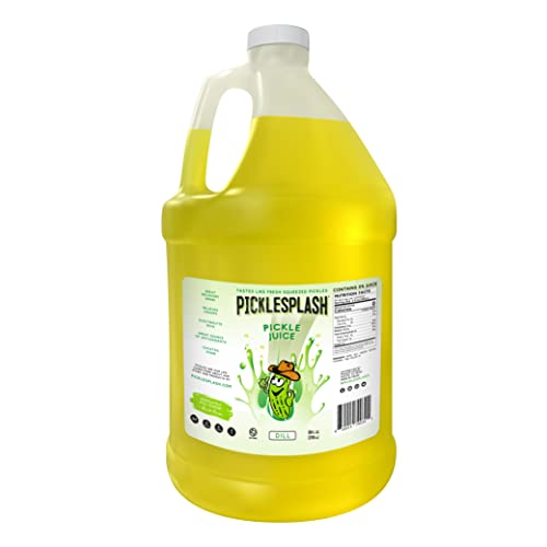 PickleSplash – Dill Pickle Beverage – Sports Hydration Drink for Leg and Muscle Cramps, Pickle Brine, Cooking, Marinade, Cocktail Mixer – 1 Gallon