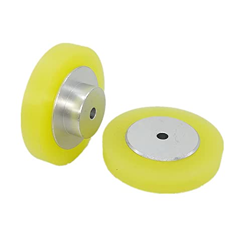 2PCS Industrial Encoder Meter Measuring Roller Rubber Wheel Wear-Resistant Non-Slip Polyurethane Synchronizer Wheel for Rotary Encoder (Perimeter 300mm(Hole Diameter 8mm))
