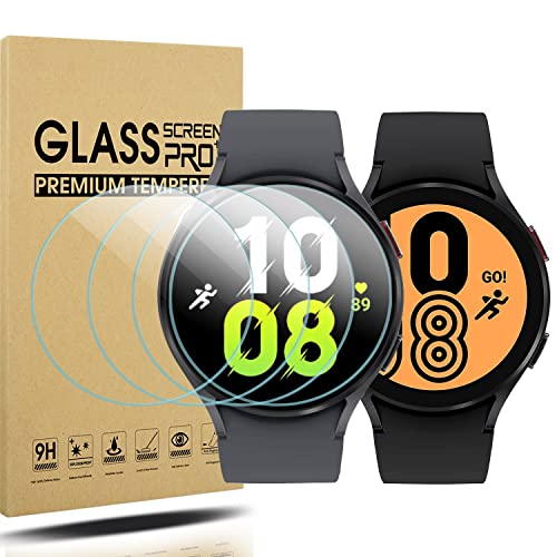Suoman 4-Pack for Samsung Galaxy Watch 4 /Galaxy Watch 5 (44mm) Screen Protector, 2.5D 9H Hardness Screen Protector Tempered Glass for Galaxy Watch 4/5 (44mm) Smartwatch