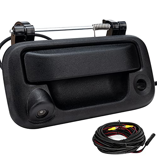 Rear View Camera Tailgate Handle Camera Compatible with Ford F150 2004-2014, F250 F-350 F450 F550 2008-2016 Tailgate Backup Camera, Car Rear View Camera Tailgate Handle (Black)