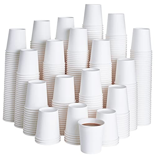 LITOPAK 500 Pack 4oz Disposable Bathroom Cups, Disposable Mouthwash Cups, Small Disposable Cups, Mini Paper Cups for Parties, Picnics,Barbecues, Travel and Events.