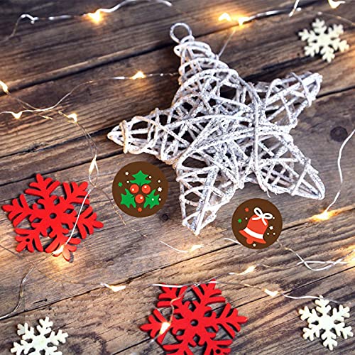 Merry Christmas Stickers Roll, 8 Patterns 500pcs 1.5 Inch Round Labels Stickers for Christmas Party Decoration | The Storepaperoomates Retail Market - Fast Affordable Shopping
