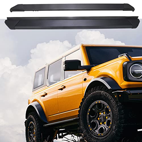 Heavy Duty Running Boards Fit for Ford Bronco 4 Door 2021 2022 Black Side Tube Step Nerf Bar