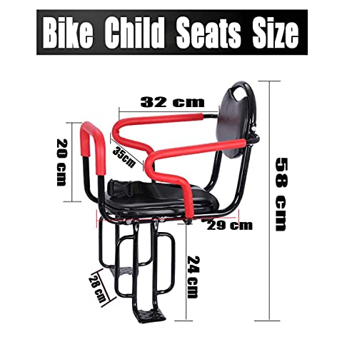 GJXJY Rear Rack Mounted Child Bike Seat, Bicycle Baby Kids Rear Seat with Cushion & Back Rest Foot, Easy to Use and Installation | The Storepaperoomates Retail Market - Fast Affordable Shopping