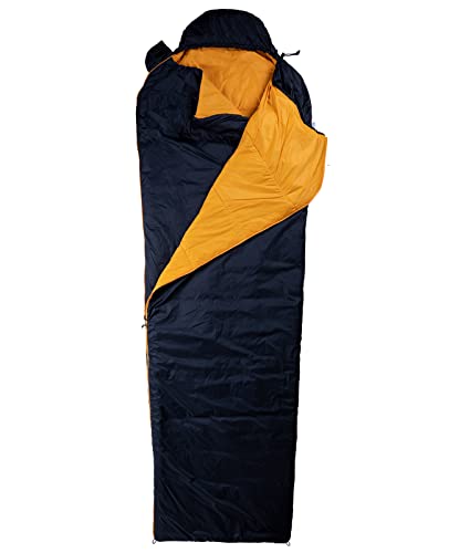 iClimb 3M Thinsulate Insulation Two-Layer Mummy Sleeping Bag with Compression Sack Ultralight Compact Warm Washable 3 Season for Adults Teens Kids Backpacking Camping Hiking Indoor Outdoor (Black)