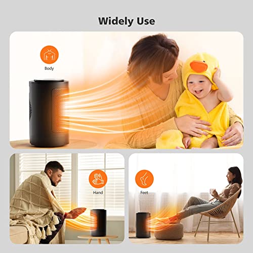 Space Heater, Portable Electric Heaters for Indoor Use, 1500W Oscillation Small Desk Heater Fan with Digital Display & Touch Control for Bedroom, Office | The Storepaperoomates Retail Market - Fast Affordable Shopping