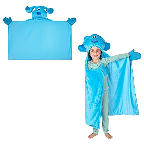 Franco Kids Bedding Super Soft and Cozy Wearable Hooded Throw, 30 in x 50 in, Blues Clues