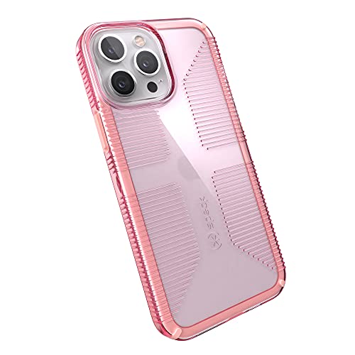 Speck Products GemShell Grip iPhone 13 Pro Max/iPhone 12 Pro Max Case, Pink Tint/Chiffon Pink