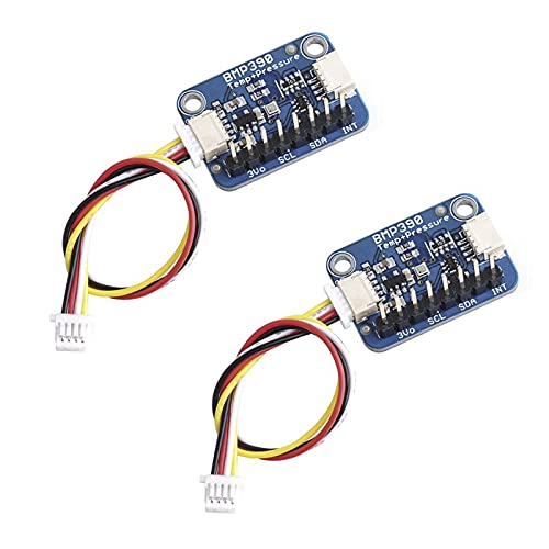 Geekstory BMP390 Precision Barometric Pressure and Altimeter Sensor Upgrade Version for BMP280 BMP388 I2C SPI Interface+SH1.0mm 4P Cable（Pack of 2pcs）