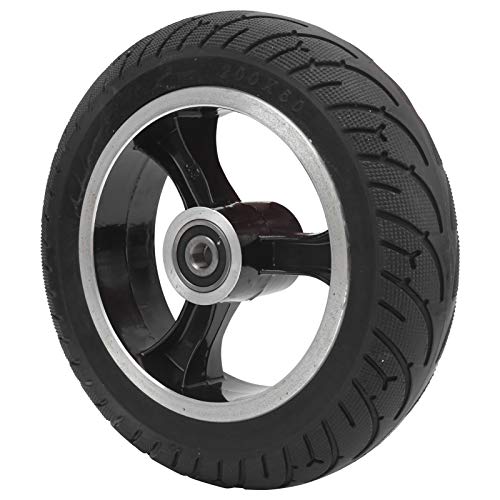 Alomejor 8in Solid Tyre, Solid Resistant to Puncture Solid Wheel with 1 Pc for Electric Scooter