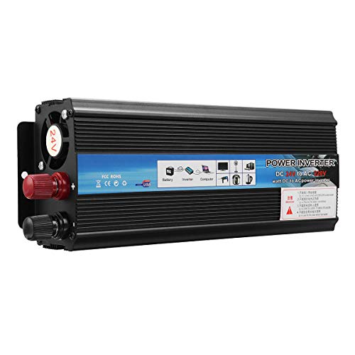 KDAFA 5000W Car Solar Power Converter 12V/24V DC to 110V/220V AC Modified Sine Wave (12V to 220V)
