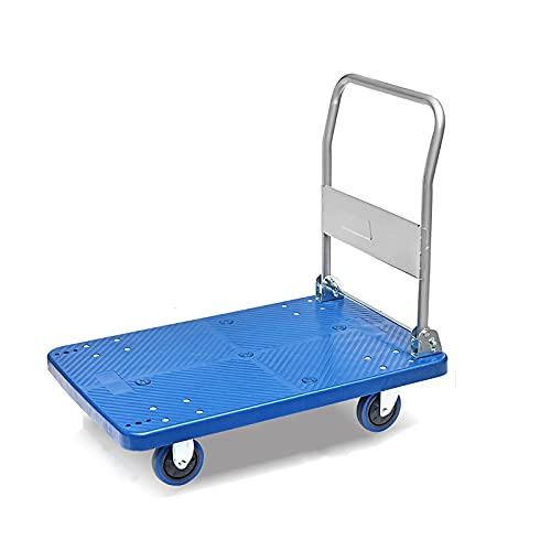 Platform Hand Truck Platform Hand Truck with Quiet Wheels Moving Trolley Cart with Foldable Handle and High Weight Capacity for Factories Shops Push Cart Dolly (Size : 63 105-ultramute)