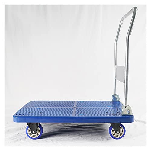 Platform Hand Truck Plastic Platform Cart Lightweight and Foldable Hand Truck with 4 Wheels 360 Degree Pull and Push for Luggage Home Daily Transport Push Cart Dolly (Size : 72 47-440lb)