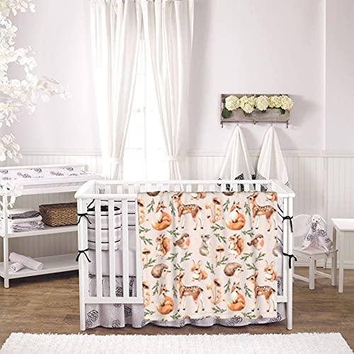 Duduho Cute Forest Animals Baby Blankets Soft Warm Fuzzy Plush Squirrel Mouse Fawn Fox Hare Hedgehog Bird Bed Throw Blanket for Newborn Infant Toddler Girls Boys Kids, 30″x40″ | The Storepaperoomates Retail Market - Fast Affordable Shopping