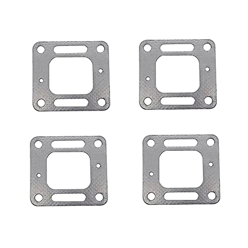 Pack of 4 18-0897 Exhaust Restricted Elbow Risers Gasket Compatible with Mercury Mercruiser V6 V8 Engines Replace 27-41813, 27-860233, 27-863724