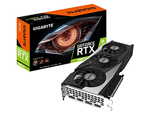 Gigabyte GeForce RTX 3060 Ti Gaming OC 8G (REV2.0) Graphics Card, 3X WINDFORCE Fans, LHR, 8GB 256-bit GDDR6, GV-N306TGAMING OC-8GD REV2.0 Video Card