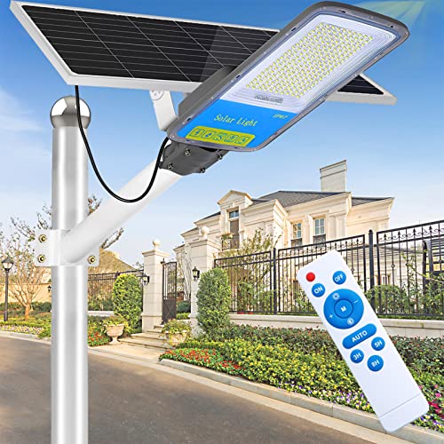 1800W Solar Street Lights Outdoor, 160000LM High Brightness Dusk to Dawn LED Lamp, Street Solar Lights Motion Sensor with Remote Control, IP67 Waterproof for Parking Lot, Yard, Garden, Patio, Stadium | The Storepaperoomates Retail Market - Fast Affordable Shopping