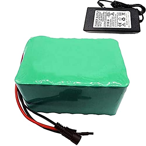 FREEDOH 24V 15AH E-Bike Lithium Battery 29.4V 15000mAh 7S5P Battery Pack Waterproof PVC Cell Pack for Mountain Bike Power Wheelchairs Electric Scooters with BMS + Charger,T Plug
