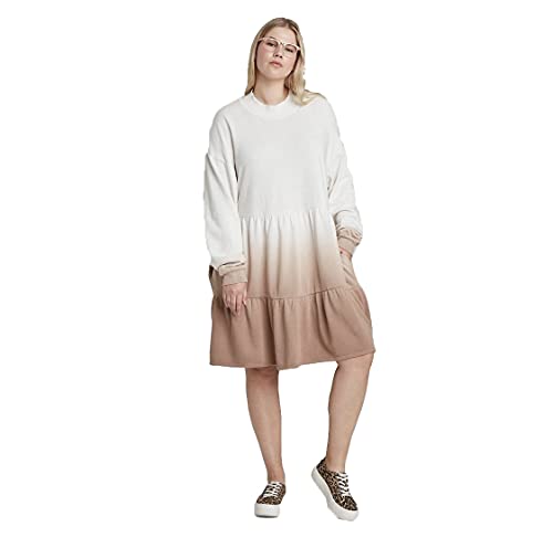 Women’s Ombre long Sleeve Cozy Sweatshirt Dress – Wild Fable Brown (Small)