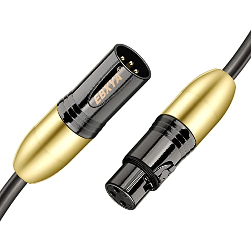 EBXYA XLR Microphone Cable 10ft Balanced XLR Cable, 22 AWG Gold Plated Male to Female Mic Cable Anti-Interference for Live Performance and Recording Studio