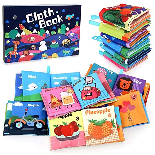 Baby’s First Soft Books with Rustling Sound,Non-Toxic Cloth Books Toy Set for Newborns, Infants, Toddlers & Kids.Perfect for Baby Toy Gift Sets Baby Shower -Pack of 6