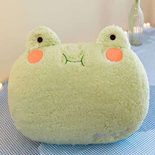 MDXMY Frog Pillow Cute Frog Stuffed Animal Toys Home Sofa Throw Pillow Kids Birthday Gift (Frog, 15 inch)