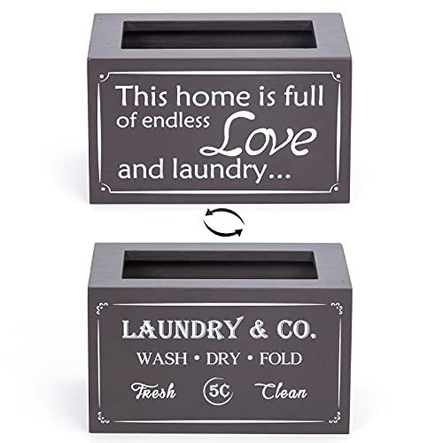 Dryer Sheet Holder for Laundry Room Decor, Dryer Sheets Dispenser Fabric Softener Dispensing Container 2 Side