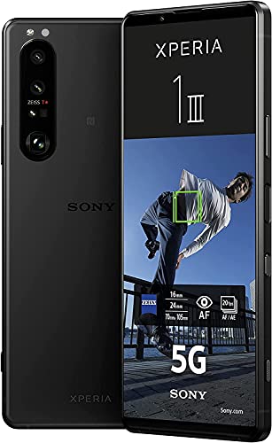 Sony Xperia 1 III XQ-BC72 5G Dual 512GB 12GB RAM Factory Unlocked (GSM Only | No CDMA – not Compatible with Verizon/Sprint) International Version – Frosted Black
