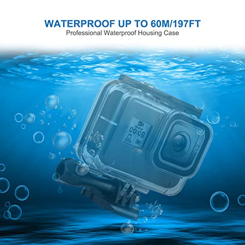 Waterproof Housing Case Accessories Kit Compatible with GoPro Hero 8 Bundle Include Waterproof Housing Case + Tempered Glass Screen Protector + Carrying Case + Snorkel Filter + Anti-Fog Inserts | The Storepaperoomates Retail Market - Fast Affordable Shopping
