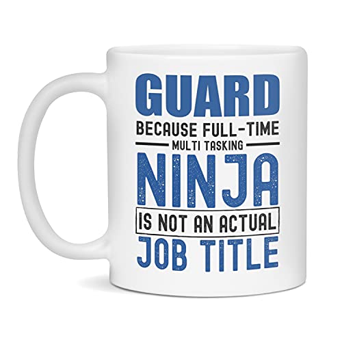 Guard Ninja Funny Guard Mug Gift, 11-Ounce White