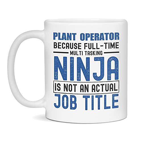 Plant Operator Ninja Funny Plant Operator Mug Gift, 11-Ounce White