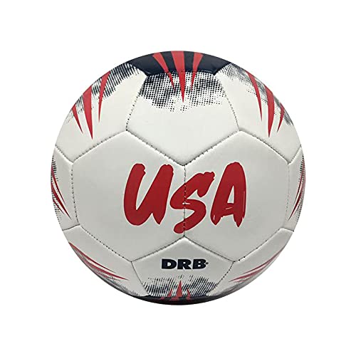 DRB DRIBBLING Soccer Ball Countries – Size N° 5 – Machine Sewed Durable, Scuff-Resistant and Water-Resistant-Recreational, Practice, Training Soccer (USA)