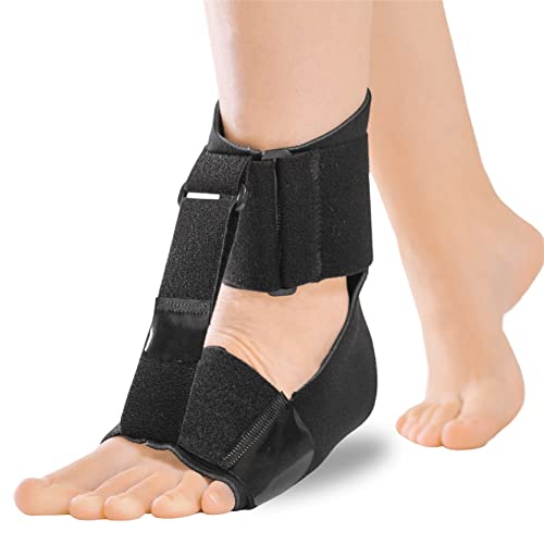 BraceAbility Sleeping Foot Drop Brace – Dorsiflexion AFO Ankle Orthosis Sock for Charcot Marie Tooth Home Treatment, Peroneal Nerve Injury, Stroke Patients, Muscle Dystrophy Pain Support in Bed (L/XL)