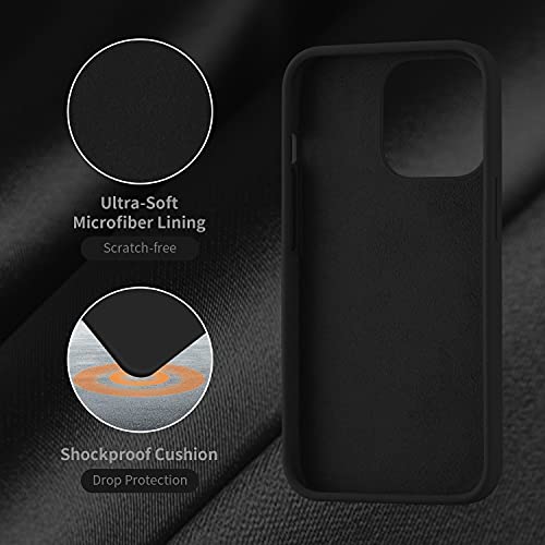 Cordking Designed for iPhone 13 Pro Max Case, Silicone Ultra Slim Shockproof Protective Phone Case with [Soft Anti-Scratch Microfiber Lining], 6.7 inch, Black | The Storepaperoomates Retail Market - Fast Affordable Shopping