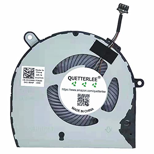 QUETTERLEE Replacement New Laptop CPU Cooling Fan for Dell Latitude 5500 Precision 3540 Series 01GM4N EG50040S1-CH40-S9A DC28000MSFL DFS5K12304363P FL3A DC5V 0.5A Fan