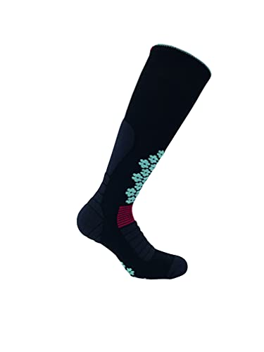 Eurosock Snowride Women’s Snow Board Socks-Deep Black-MD Women’s Shoe 8-10
