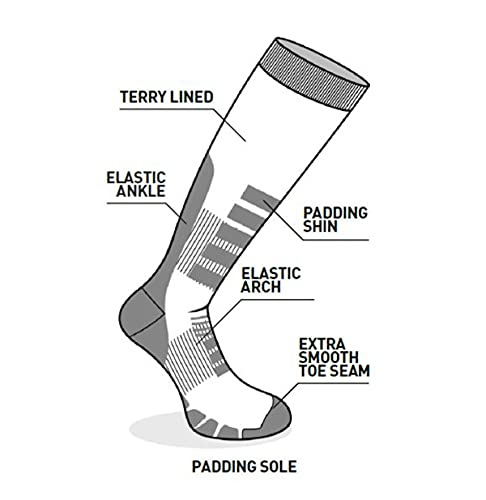 Eurosock Snowride Women’s Snow Board Socks-Deep Black-MD Women’s Shoe 8-10 | The Storepaperoomates Retail Market - Fast Affordable Shopping