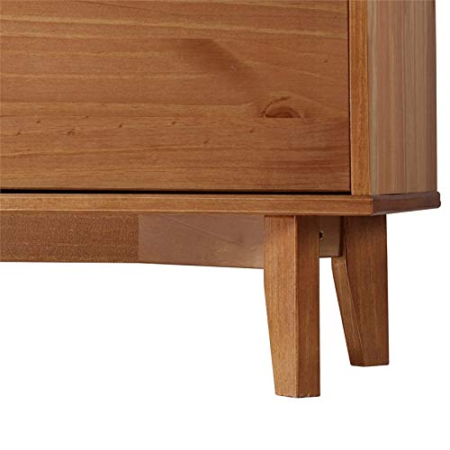 Allora Mid-Century Modern 6 Drawer Pine Wood Bedroom Double Dresser, Storage Drawer Console Organizer Closet Hallway for Living Room, Bedroom in Caramel | The Storepaperoomates Retail Market - Fast Affordable Shopping