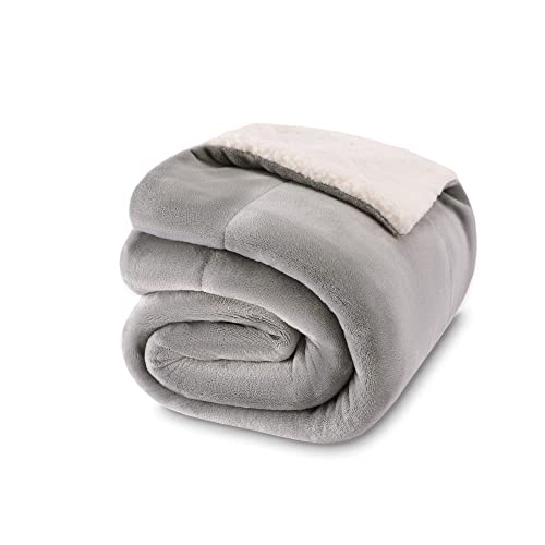 NANPIPER Baby Sherpa Blanket,Warm Toddler Throw Blanket,Soft Newborn Fleece Blanket for Winter (Light Grey,30×40 inches)