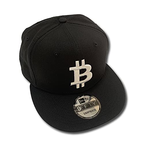 BTC Universe Bitcoin Flat Bill Adjustable Snapback Solid Black Cap with White 3D Puff Embroidery Limited Edition One Size-Small