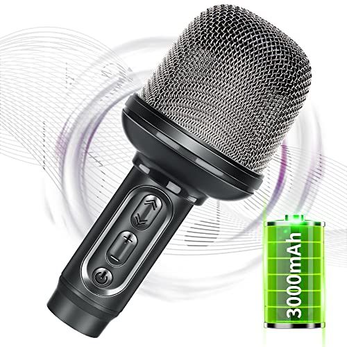 Car Karaoke Microphone, Wireless Bluetooth Karaoke MIC, Portable Handheld Karaoke Machine Speaker Machine, Wireless Bluetooth Karaoke Microphone Speakers, Karaoke Party at Hand, Voice Changer