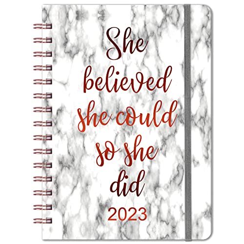 2023 Planner – Weekly Monthly Planner 2023, JANUARY 2023 – DECEMBER 2023, Calendar Planner 2023, 8.43″ x 6.3″, 2023 Planner with Flexible Spiral Hardcover, Coated Tabs, Inner Pocket