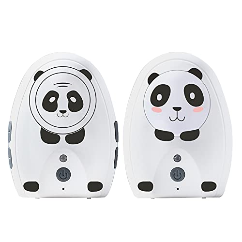 TimeFlys Audio Baby Monitor Digital Focus Panda Baby Monitor Two Way Talk Rechargeable Battery 1000 Feet Long Range USB Connection Paging Night Light Cute